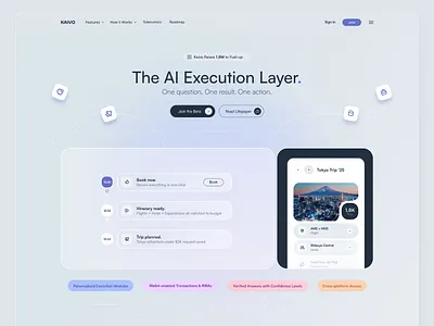 Kaivo - AI Agent ai ai agent branding clean design digital design graphicdesgin illustration minimlist modern ui webdesign