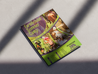 Brochure design for farm camp brochure brochuredesign colorfuldesign creativeillustration design designforkids educationaldesign flyer graphic design illustration kidsdesign playfuldesign printdesign visualstorytelling