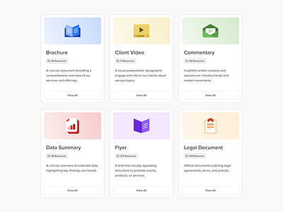 Resource Format Type Cards card cards icons resource ui