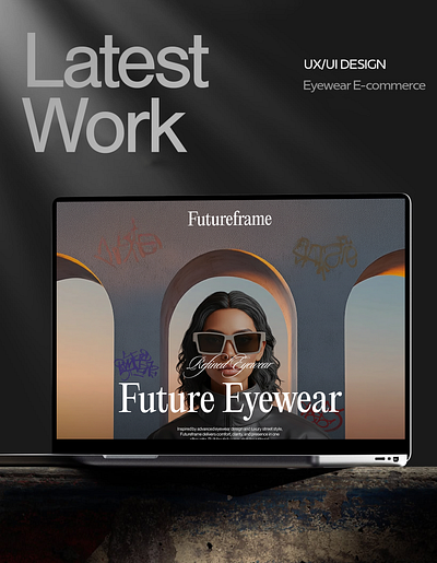 Futureframe – Modern Eyewear Brand Website branding creativeagency eyewear fashion landingpage lerwebservices minimal ui ux webdesign