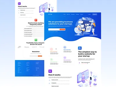 Landing page for digital marketing startup