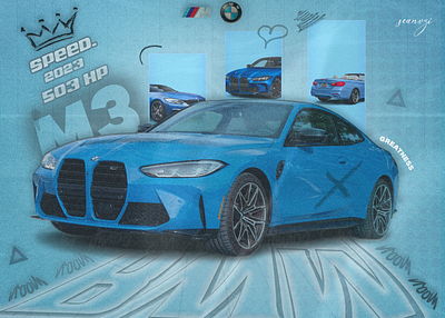 4K BMW Car Graphic Design branding graphic design