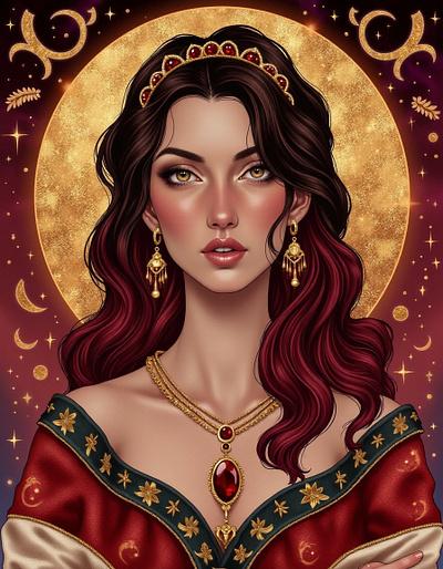 Goddesses and Birthstones birthstones goddesses graphic design illustration