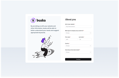 buska onboarding buska saas webdesign