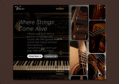 Vibrato Homepage design ui ux web design