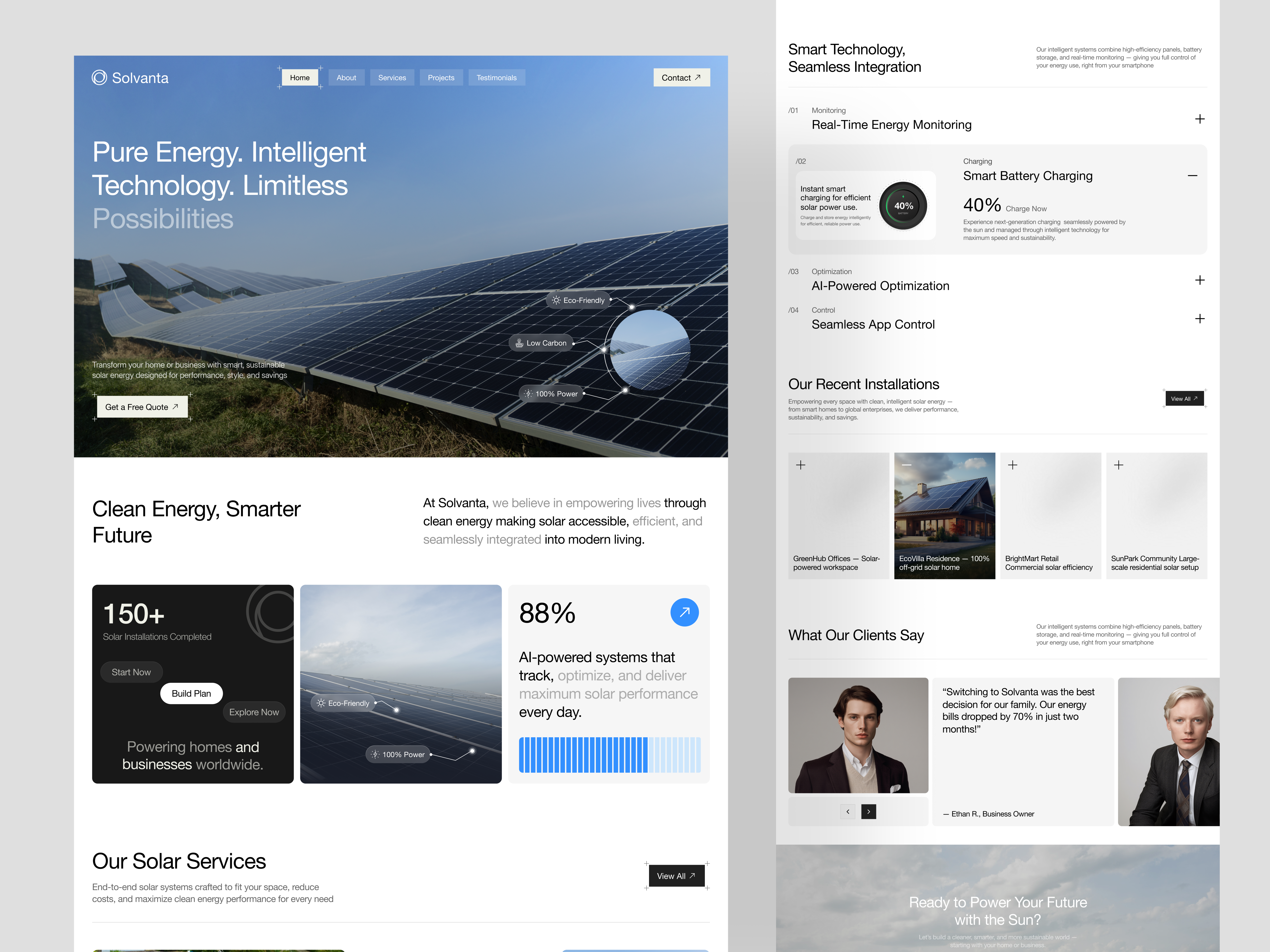 Example of Landing Page Design – UX/UI