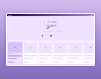 Storyboard - Empty State branding clean ui design graphic design illustration logo naim has saas tool ui ux vector webapp