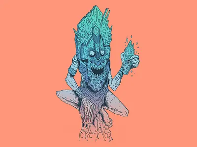 Award - Inktober day 31 art award aztec cartoon character character design design drawing illustration inktober mask tribal