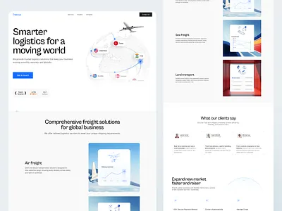 Global Logistics Website Design design interface product service startup ui ux web website