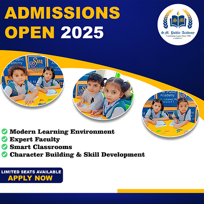 Admissions flyer for S.M. Public Academy design flyer graphic design photoshop