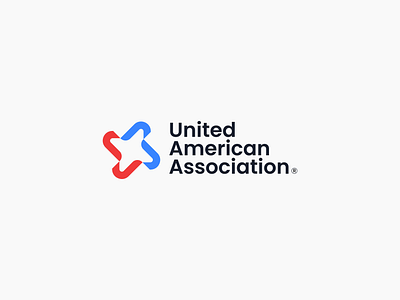 United American Association - Modern Logo american logo association logo aynora.net bold logo brand identity branding corporate logo creative logo identity design innovation logo minimal logo modern logo organization branding symbol design usa branding
