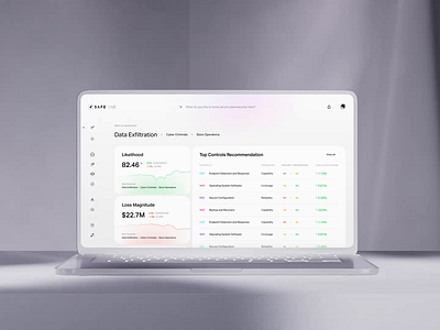 Safe Dashboard white UI by Milkinside 3d agent ai analytics computer dashboard data dataviz graphic design mockup motion graphics safe sec security ui ux