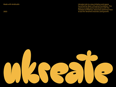 Ukreate andstudio bubbly exploration graphic design hub logo logotype type typography ukraine vector