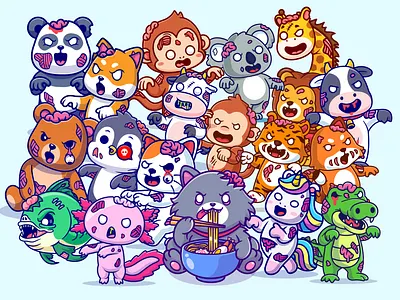 Happy Halloween🧟♂️🧠💀 animals brain branding character creepy cute doodle flat ghost halloween horror icon illustration logo monster pet scary spooky zombie