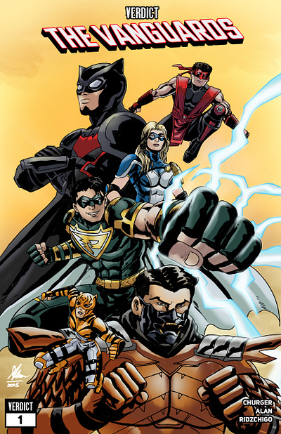 The Vanguards Issue 1 Cover artist artist for hire artwork book book cover character illustration comic artist comic style commission concept cover art design drawing editorial freelance artist illustration indie artist poster publishing super hero