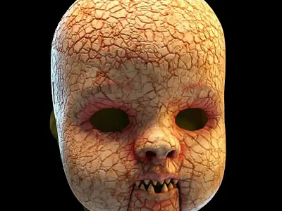 Possessed doll mask 3D Print Model STL Files