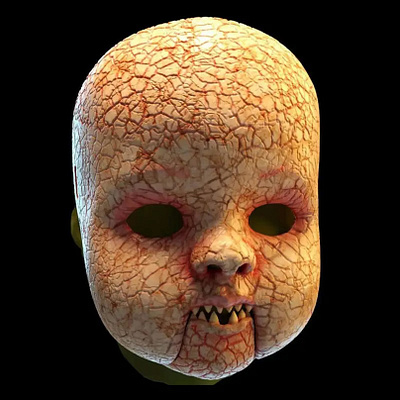 Possessed doll mask 3D Print Model STL Files