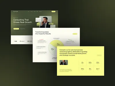 Consalt - Business Consulting Website agency website business consulting website consultancy consultation financial advisor header landing page responsive design ui uiux ux website design