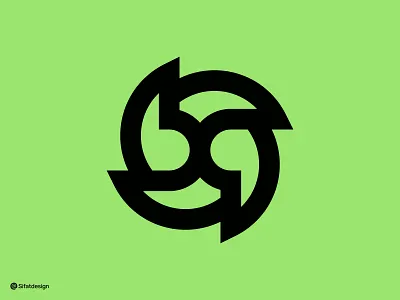 54 Spiral Logo 444 54 555 logo logodesign modern monogram number sifatdesign spiral