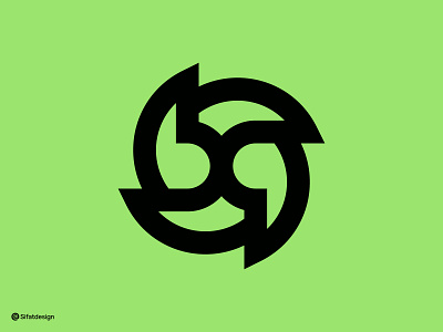 54 Spiral Logo 444 54 555 logo logodesign modern monogram number sifatdesign spiral