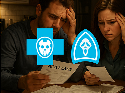 Happy Halloween advertising branding character design cross graphic design halloween healthcare horror icon design icons identity design illustration insurance killer logo logo design logos medical scream