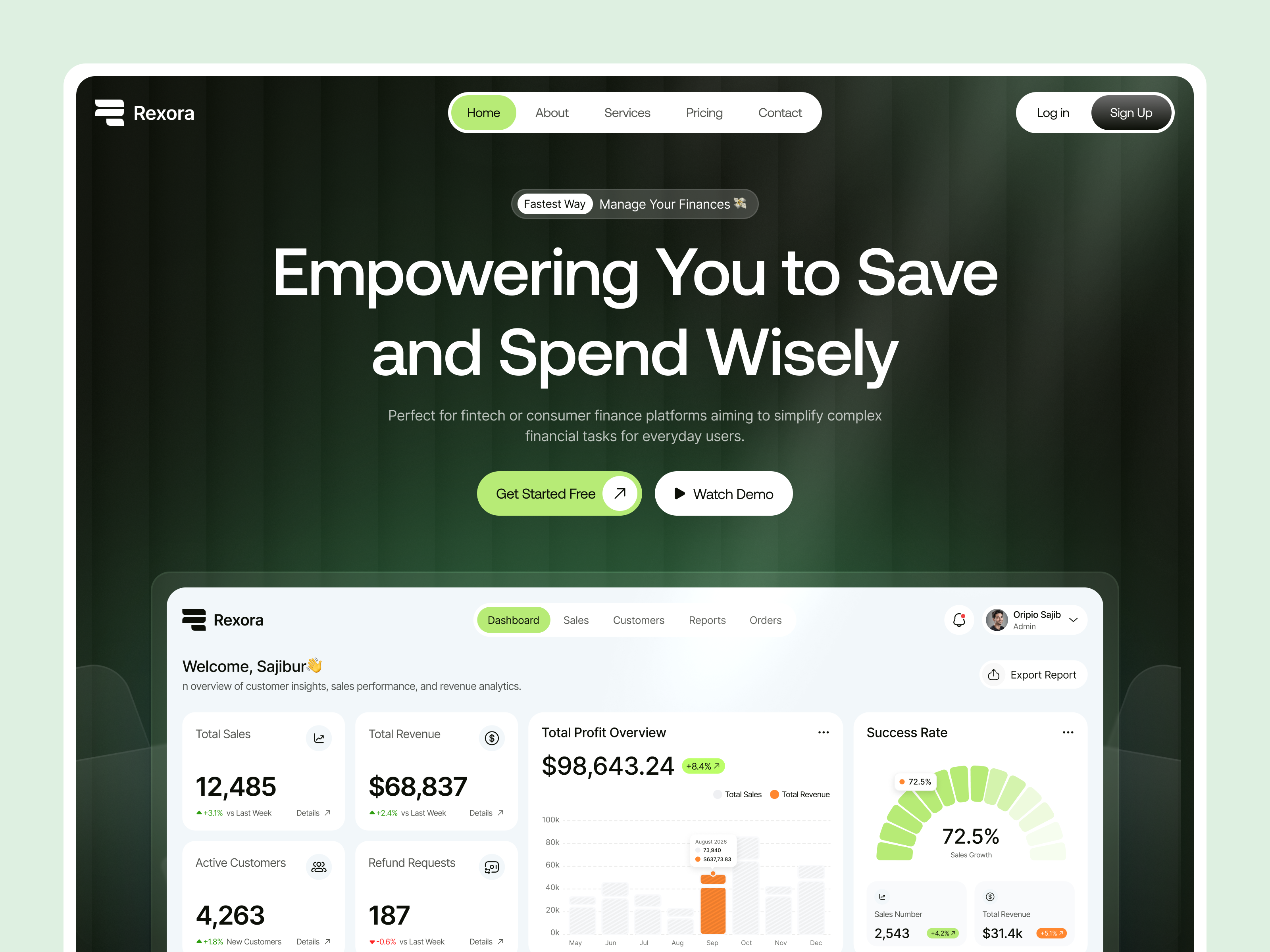 Example of Framer Landing Page Design + Development