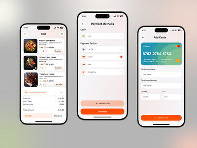 Food Delivery App appui branding cart clean design cleanui dailyessentials design figmadesign food app food delivery app grocery app illustration logo mobile app restaurant app ui userexperience ux design