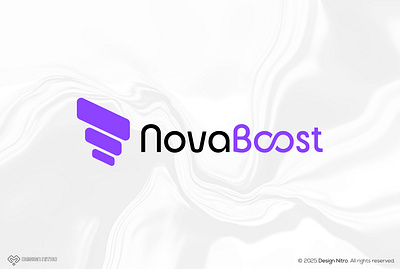 NovaBoost- Digital Marketing Platform agency brand guidelines brand identity branding design digital agency digital marketing graphic design logo logo design meaningless logo minimal logo tech logo