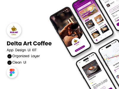 Mockup Delta Art Coffee branding coffee coffee shop design mockup ui uiux