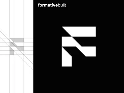 F abstract logo brand identity creative letter f letter f logo flat logo formative geometric logo letter mark logo mark minimalist logo modern monogram logo timeless logo