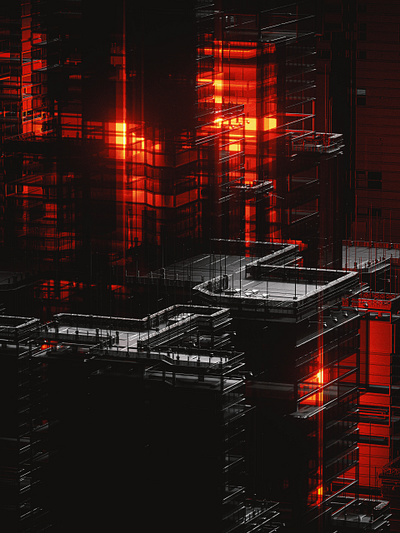 NIGHT CITY_01 3d c4d cgi city cybernetics light render