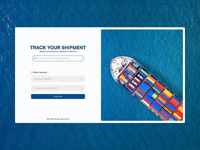 Track Your Shipment – UI Exploration 🚢✨ cargo concept global graphic design layout login minimal shipping shippment signup sleek track ui uiux webdesign