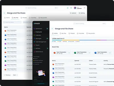 File Management Dashboard - Storage & File Share UI admin panel animation branding clean ui dark mode dashboard figma file management graphic design logo minimal modern design motion graphics saas storage ui ui design ux design web app web design