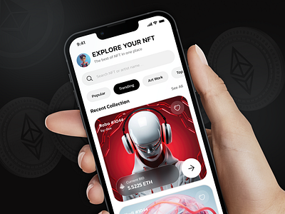 Crypto wallet app - NFT COINO ai app app design banking binance bitcoin crypto design finance mobile mobile app nft ui ui design wallet ui web3
