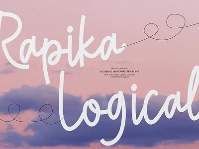 Rapika Logical | Casual Handwritten casual font children comic cute dingbat font food handlettered handwriting handwritten kids menu notes playful quirky retro script font sticky notes summer font vintage written note