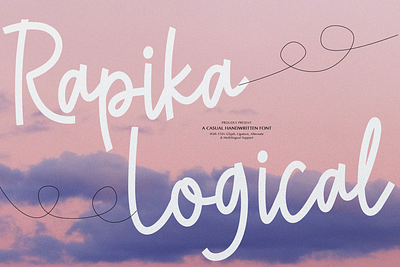 Rapika Logical | Casual Handwritten casual font children comic cute dingbat font food handlettered handwriting handwritten kids menu notes playful quirky retro script font sticky notes summer font vintage written note