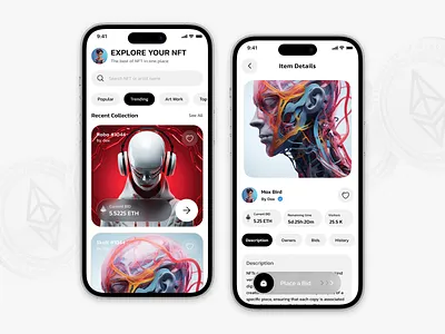 Coino - NFT App Design app app design coino app crypto ios mobile app nft nft coin nft collection nft market nft market ui nft marketplace nft ui nftapp ui ui design
