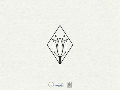 Nicole Couronne Jewelry Rhombus Badge badge brand design brand identity branding branding design clean emblem floral flower hand drawn identity design illustration line art logo logo design minimal pictorial sophisticated vintage visual identity