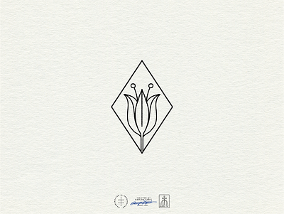 Nicole Couronne Jewelry Rhombus Badge badge brand design brand identity branding branding design clean emblem floral flower hand drawn identity design illustration line art logo logo design minimal pictorial sophisticated vintage visual identity