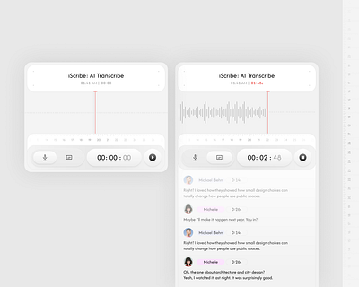iScribe: AI Transcribe UI ai transcribe application components dashboard design system desktop figma ios ios app iscribe macos transcribe widget widgets