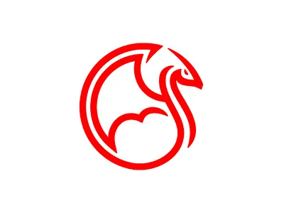 Circle Dragon Logo branding company brand logo company branding design graphic design logo modern vector