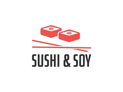 Sushi & Soy Logo - sushi bar logo branding design illustration logo logomark vector