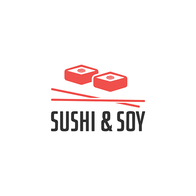 Sushi & Soy Logo - sushi bar logo branding design illustration logo logomark vector