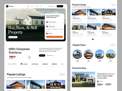 Real Estate Website admin dashboard booking buy property real estate dashboard real estate website realestate rent sell ui ux web design website