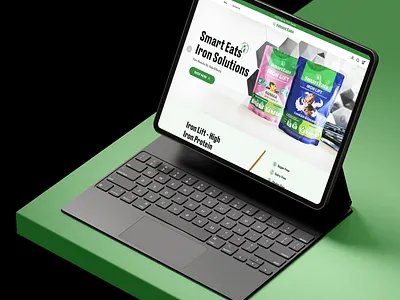 Iron Solution (Cookies) Webpage bakery branding cart clean cookies cream cupcake design ecommerce iron solutions landing page logo modern protein responsive smart eats snack uiux webflow