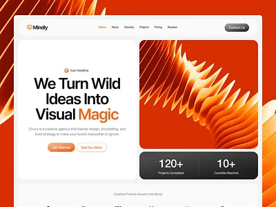 Creative Agnecy Website Design 3d animation branding design figma graphic design illustration logo motion graphics typography ui ux vector