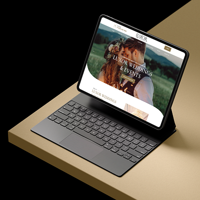 Wedding & Event Webpage branding clean corporate event design destination wedding event event planer event website landing page logo luxor weddings events luxurious luxurywedding modern uiux webflow wedding