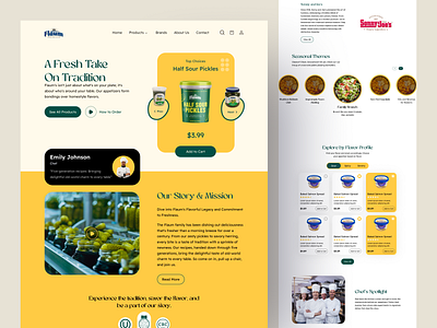 Flaum — Modern Food Brand Website Design branding cooking cooking item delivery design fitness fmcg grocery landing page retails supermarket ui uidesign ux uxdesign webdesign