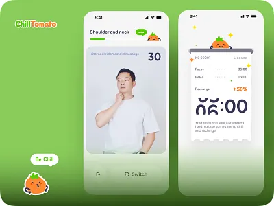 Muscle Relaxation Page design graphic graphic design illustration illustrator logo orange relax ui