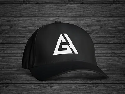 GA Logo Cap Mockup branding cap design design geometric logo logo mockup typography